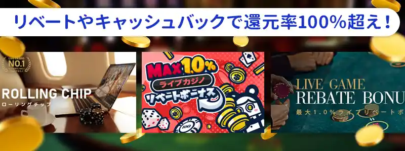 カジノで用意されているリベートボーナスを活用しよう