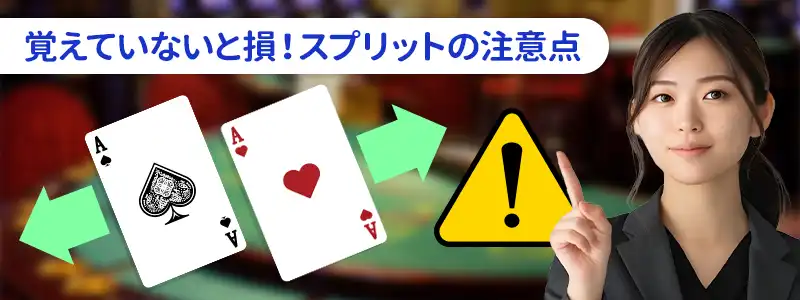 ブラックジャックのスプリットで注意する5つのポイント