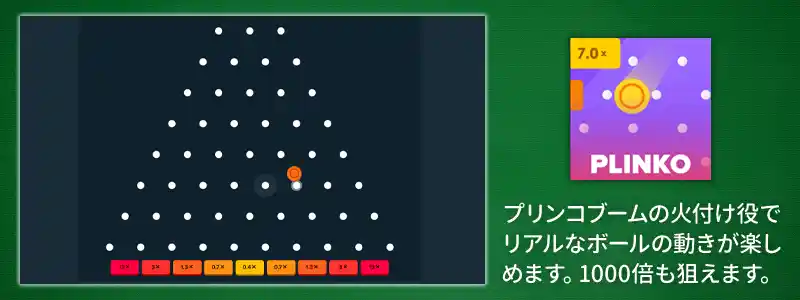 ステークカジノ限定のPlinko