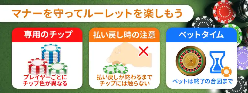 ルーレットをプレイする時のマナー
